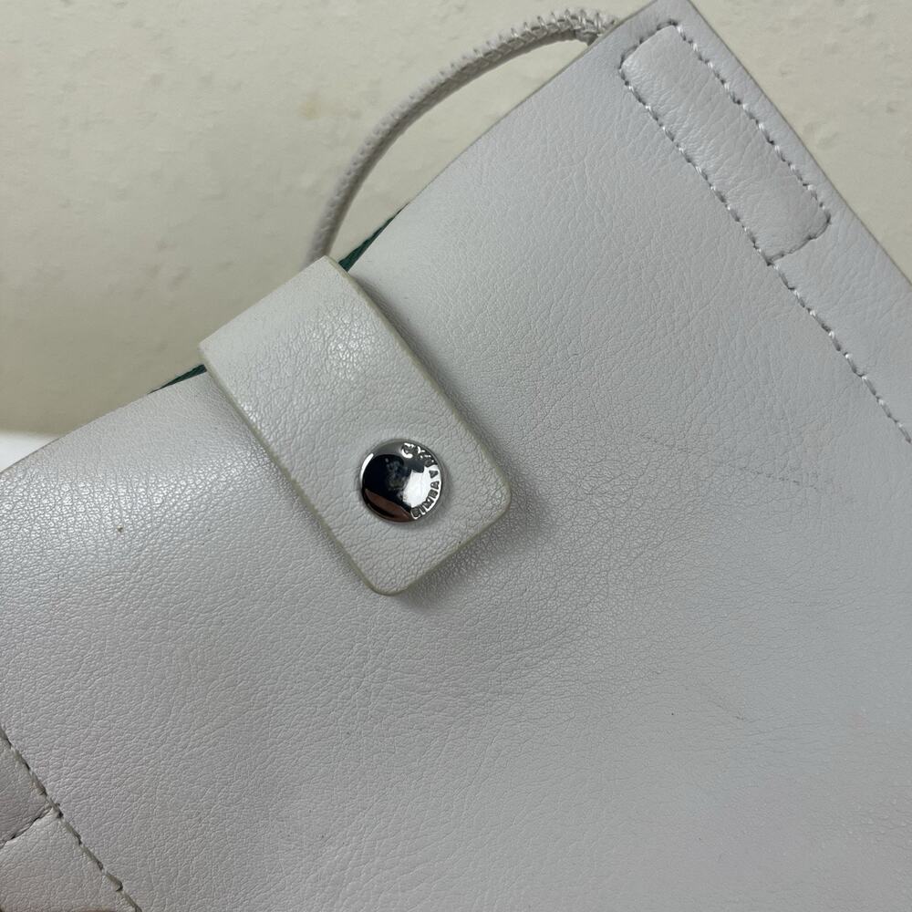 Bimba y Lola Mini Leather Crossbody Phone Bag Off White Logo Embossed - Picture 6 of 7